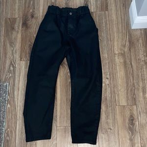 Zara black paper bag jeans